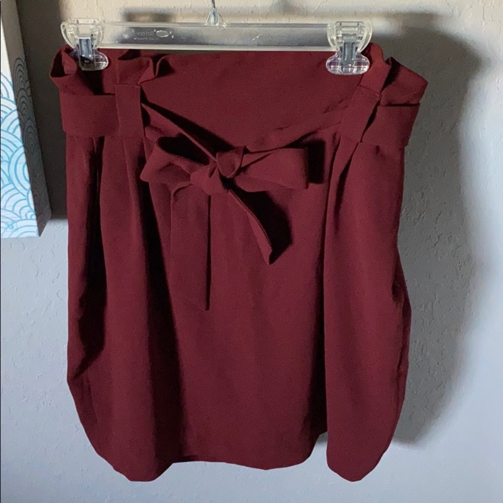 Paper bag pencil skirt